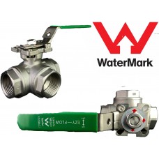 Stainless Steel Three Way Ball Valve BSP T Port